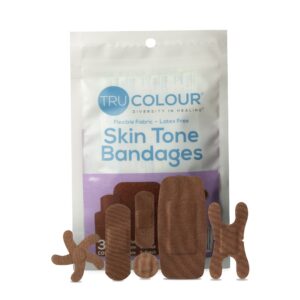 Tru-Colour Dark Brown Adhesive Bandages Assorted Shapes and Sizes