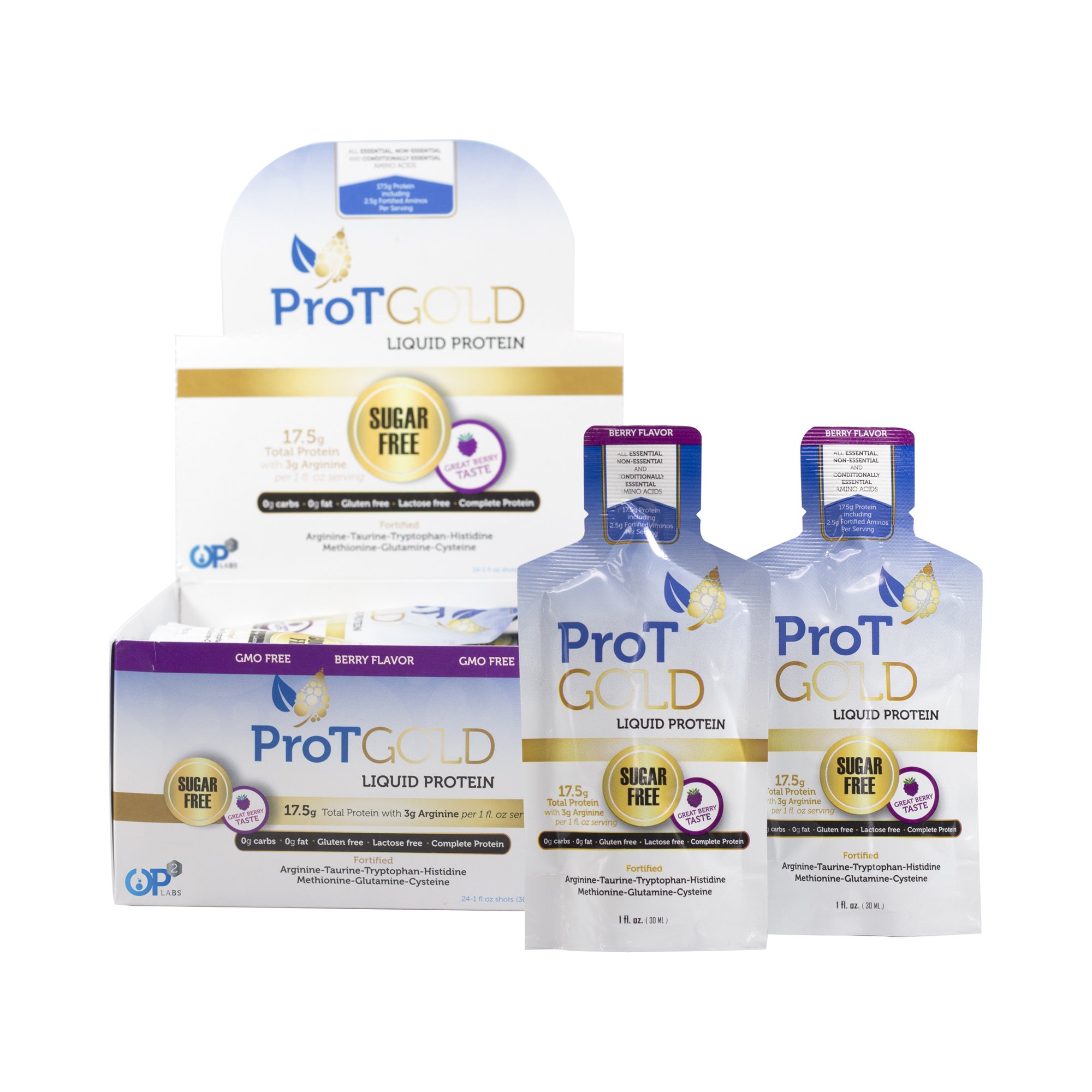 ProT Gold Berry Liquid Protein Supplement - 1 oz. Packets (144/Case)