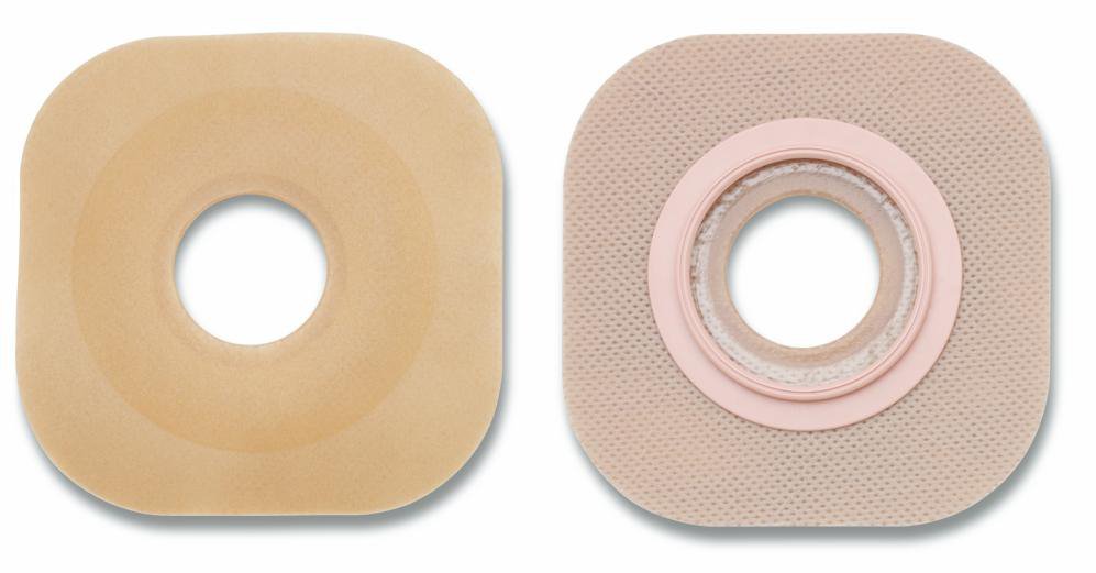 New Image™ Flextend™ Flat Ostomy Barrier with 1½ Inch Opening and Floating Flange – 57 mm, Hydrocolloid, Precut Design