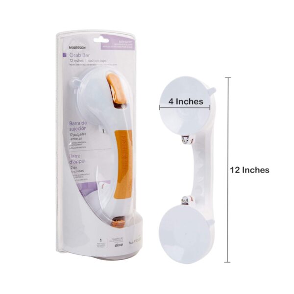 McKesson 12-Inch Suction Cup Grab Bar with 4-Inch Suction Cups - Image 4