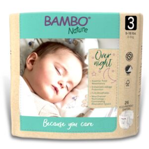 Bambo? Nature Overnight Diapers Size 3 * Heavy Absorbency Baby Diaper with Refastenable Tabs