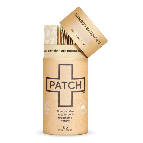 Patch* Tan Bamboo Adhesive Bandages - 3/4 x 3 Inch, Pack of 25 - Image 2