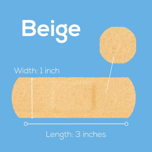 Tru-Colour Skin Tone Beige Fabric Adhesive Bandages * 1 x 3 Inch, Sterile and Waterproof - Image 6