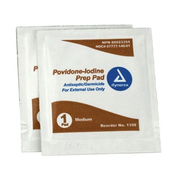First Aid Only Povidone Iodine Antiseptic Wipes – 1-1/4 x 2-1/2 Inch Sterile Skin Prep Pads - Image 2