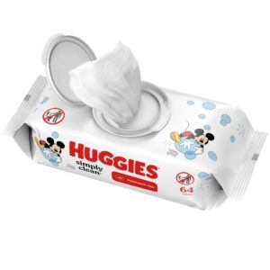 Huggies Simply Clean Unscented Baby Wipes Soft Pack – Gentle, Fragrance-Free Personal Hygiene Solution