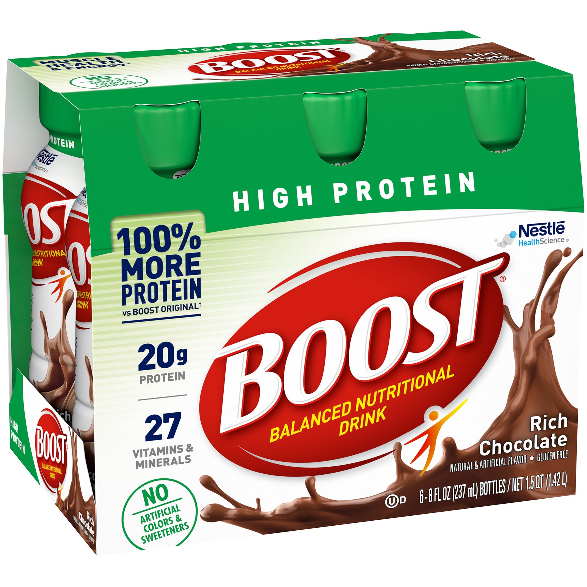 Boost? High Protein Chocolate Nutritional Drink - 8 oz Bottle, Pack of 6