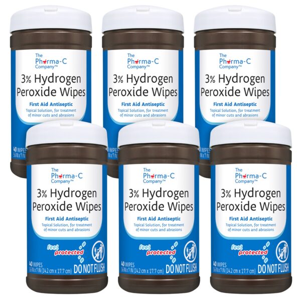 The Pharma-C Company? Pharma-C Wipes® Hydrogen Peroxide Antiseptic - 3% Towelette Pack - Image 2