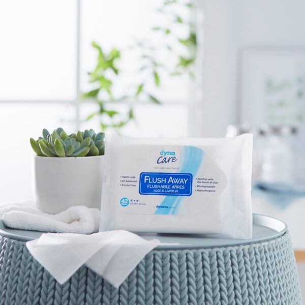 Dynarex Scented Flushable Wipes in Soft Pack - 5x8 inches, 42 Count per Box - Image 6