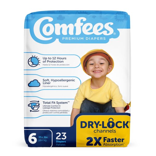 Comfees Size 6 Premium Baby Diapers with SoftFlex Waistband and Leak Protection - Image 2