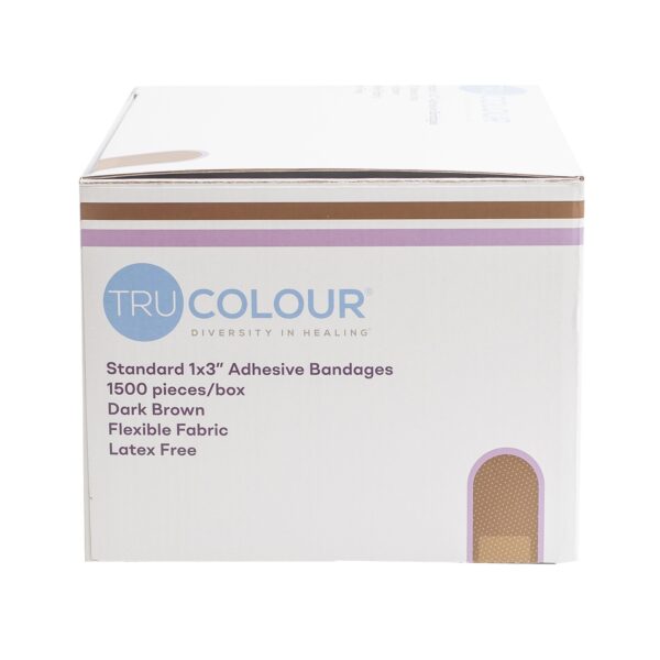 Tru-Colour Dark Brown Adhesive Strip Bandage, 1 x 3 Inches * Discreet, Flexible Wound Care Solution - Image 8