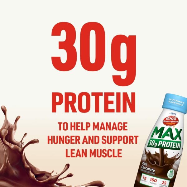 Boost Glucose Control Max Chocolate Nutritional Drink - 11 oz Bottle - Image 5