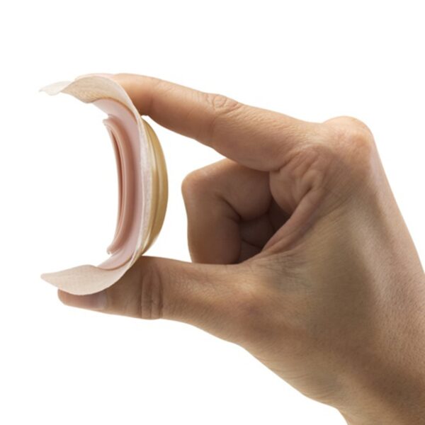 Hollister CeraPlus Skin Barrier, Pre-Cut Extended Wear with Tape Border – 1-1/8 Inch Opening, 2¼-Inch Flange, Beige - Image 5