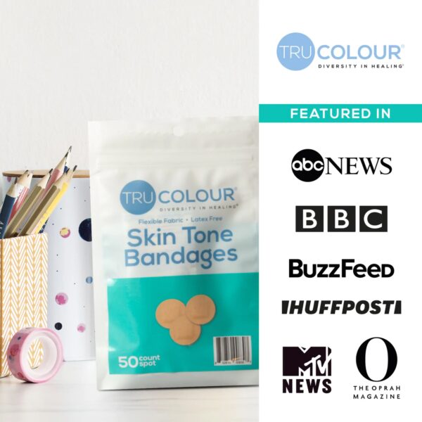 TruColour? Beige Adhesive Spot Bandages - Waterproof Fabric Wraps, 50 Pack - Image 5