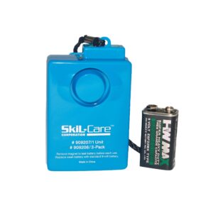 Econo SkiL-Care Alarm System for Chairs - Reliable Magnetic Pull-Switch with Adjustable Cord, Blue