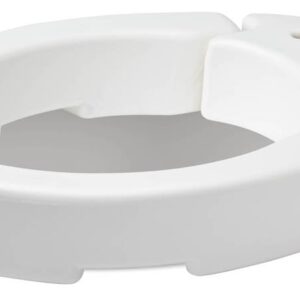 Carex® Raised Toilet Seat - Elongated, Hinged Design, 300 lbs Capacity