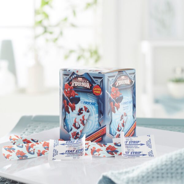 Stat Strip Spider-Man Adhesive Bandages, 3/4 x 3 Inch - Kid Friendly Wound Care - Image 5