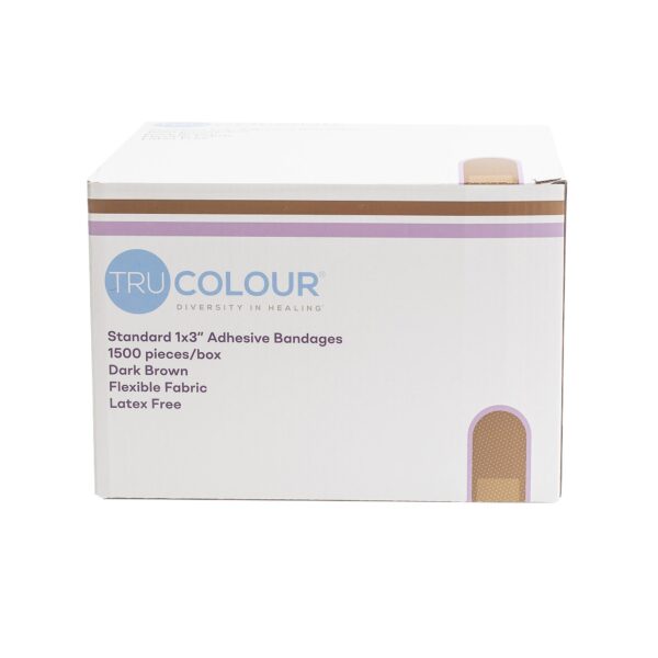 TruColour? Dark Brown Adhesive Bandages, 1 x 3 Inch for Discreet Wound Care - Image 5