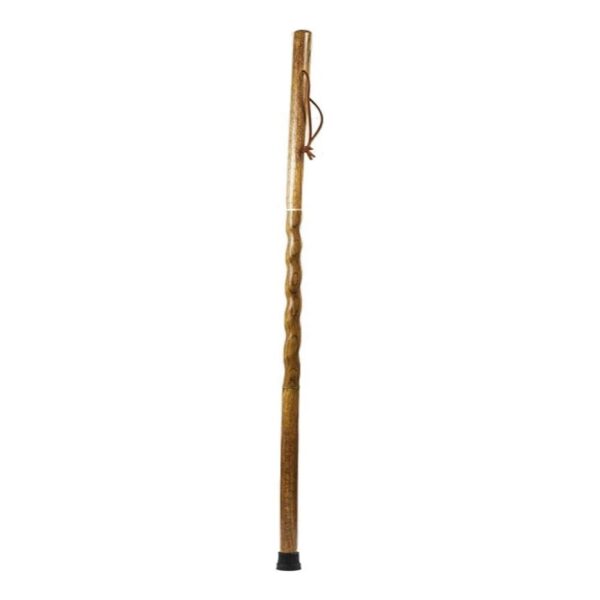 Brazos* Traveler's Oak Walking Stick, 55-Inch, Tan Oak - Twisted Traveler's Stick with Wood Handle - Image 2