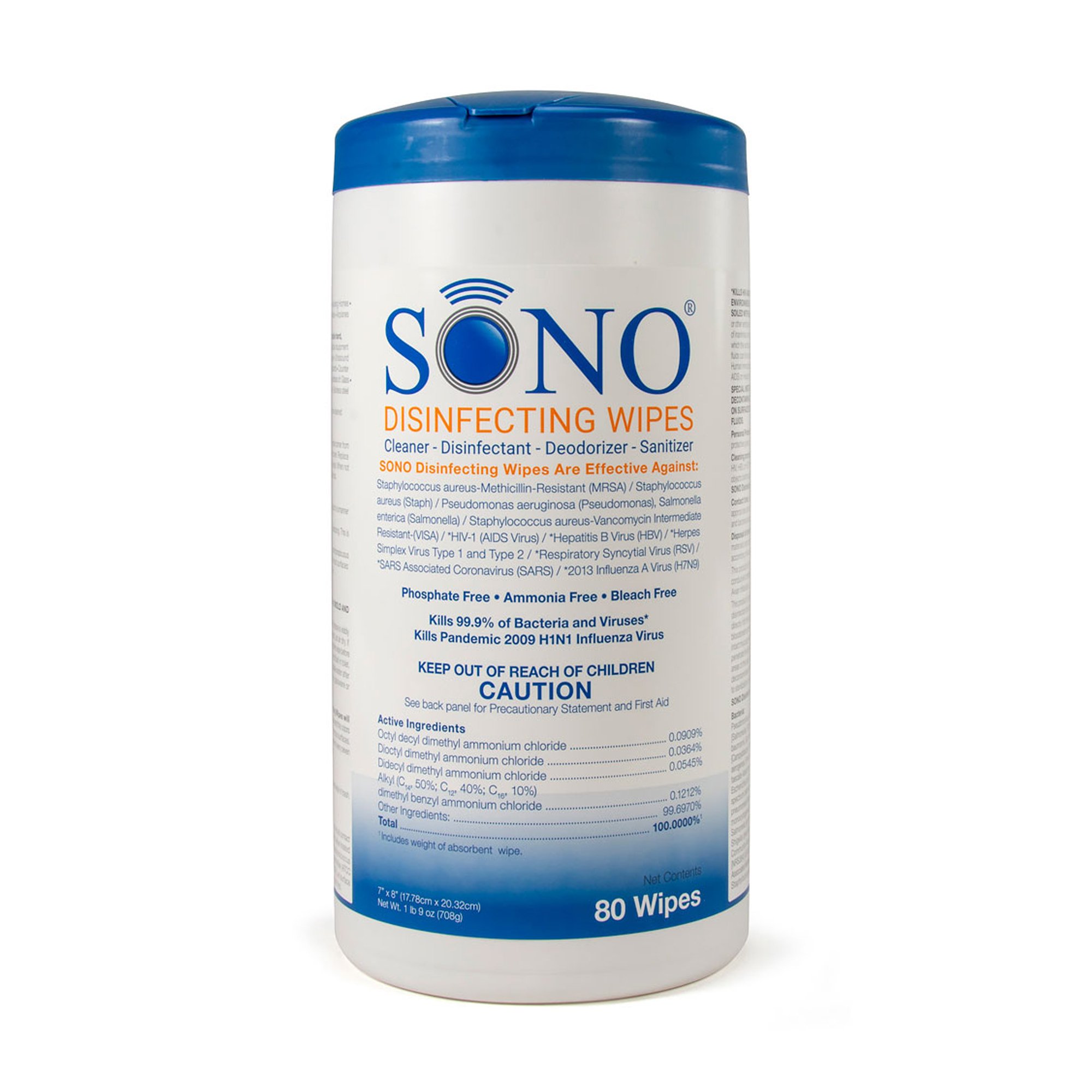Sono® Premoistened Surface Disinfectant Cleaner Wipes (80 Count) by Sono?