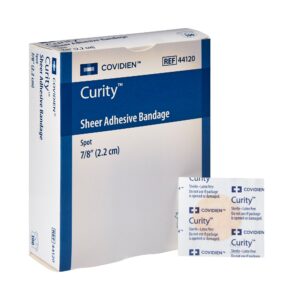 Curity* Sheer Adhesive Spot Bandage, 7/8-Inch Diameter - Pack of 100