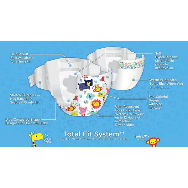 Comfees? Size 4 Baby Diapers with Refastenable Tabs * 31 Count, Unisex - Image 4