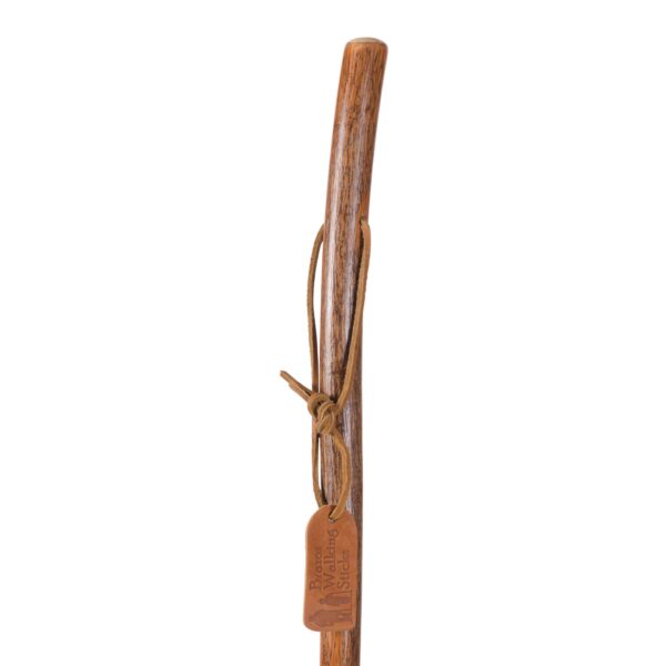 Brazos* Hickory Rustic Walking Stick - 58 Inch Durable Hiking Cane with Leather Loop and Rubber Ferrule - Image 2
