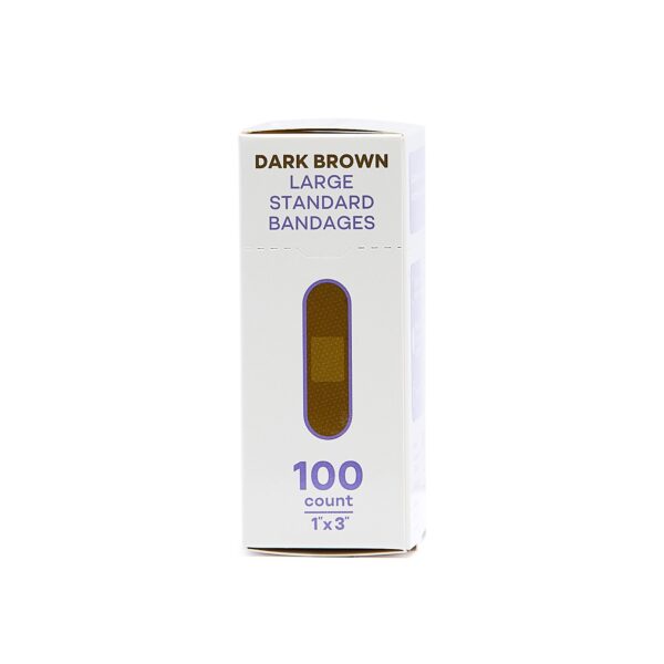 Tru-Colour Skin Tone Shade Fabric Bandage Adhesive Strip, Dark Brown, 1 x 3 Inch - Image 8