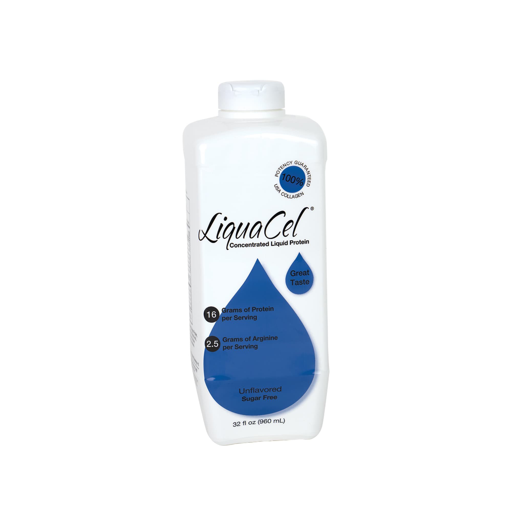 LiquaCel Unflavored Concentrated Liquid Protein - 32 oz Bottle by LiquaCel