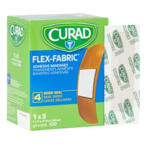 Comfort Cloth? Tan Adhesive Strip 1 x 3 Inch - Sterile Wound Care Bandage