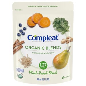 Compleat Organic Blends Plant-Based Tube Feeding Formula - 10.1 oz Pouch, Pack of 24