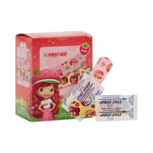 American White Cross Stat Strip Strawberry Shortcake Kid's Adhesive Bandages - 3/4 x 3 Inches