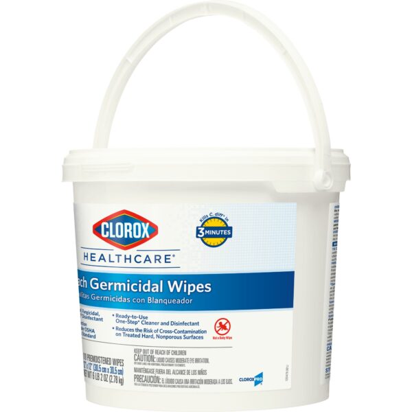Clorox Healthcare Bleach Germicidal Wipes – 12 x 12 Inches, 110 Count, Disinfectant Wipes for Healthcare and Commercial Use - Image 5