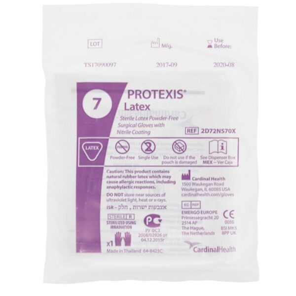 Protexis™ Latex Surgical Gloves Size 7 with Nitrile Coating – Light Brown, Sterile, Beaded Cuff - Image 3