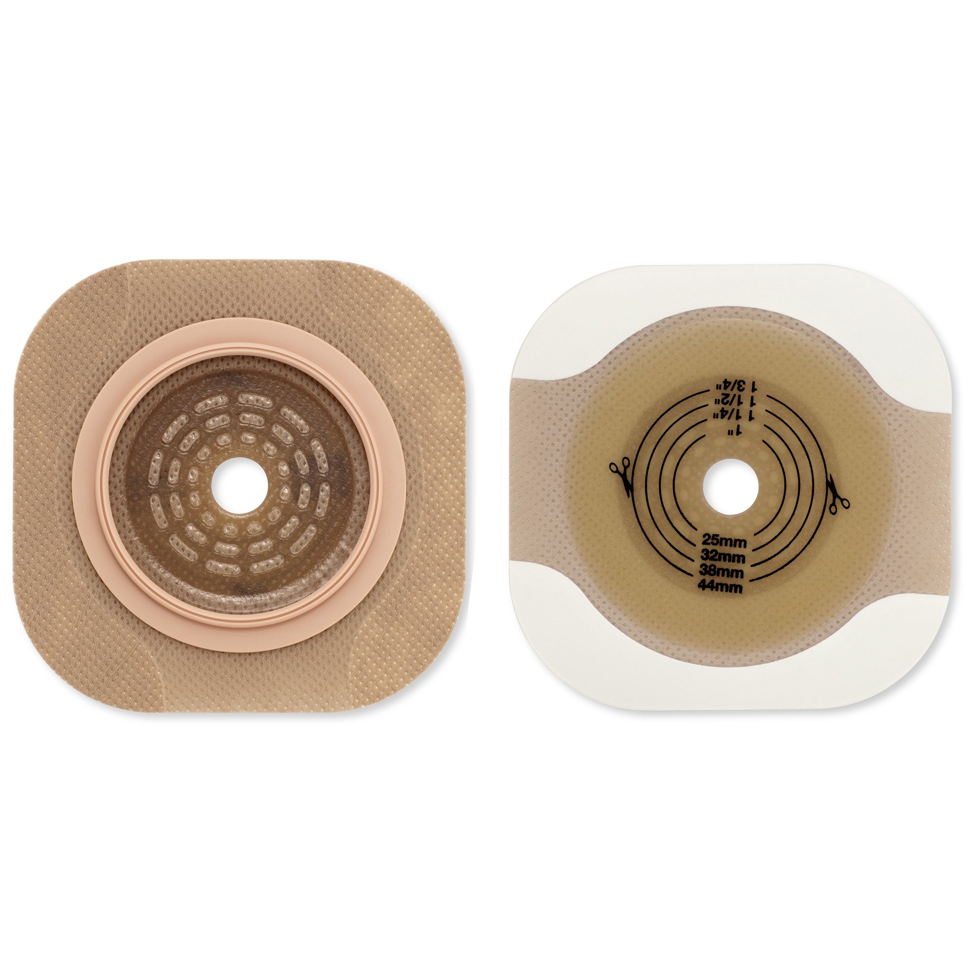 New Image Flat CeraPlus Ostomy Barrier with 1-1/2 Inch Opening and 2-1/4 Inch Flange