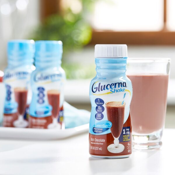 Glucerna Original Shake Chocolate Flavor * 8 oz Bottle for Diabetics and Kidney Health - Image 8