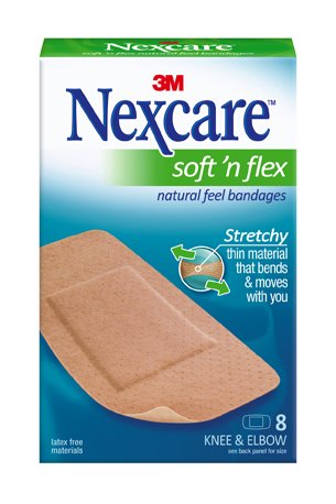 Nexcare Soft 'n Flex Tan Adhesive Bandages 2 x 4 Inches for Minor Wounds