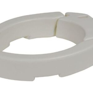 Drive* RTL12608 Hinged Raised Toilet Seat with No Arms, White, 14 x 19-1/4 Inches