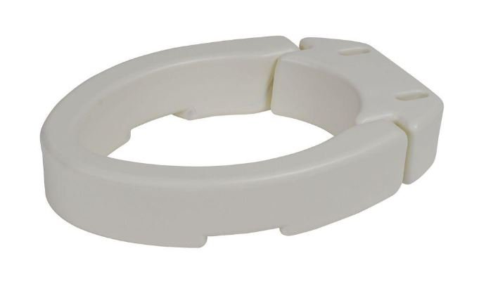 Drive* RTL12608 Hinged Raised Toilet Seat with No Arms, White, 14 x 19-1/4 Inches