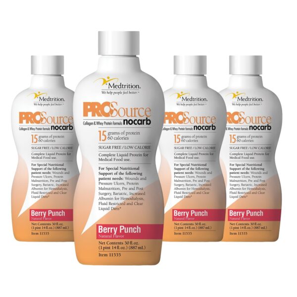 ProSource NoCarb Berry Punch Collagen and Whey Protein Formula * 32 oz Bottle - Image 4