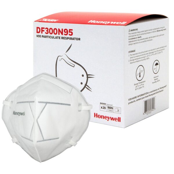 Honeywell DF300N95BX Particulate Respirator Mask * Industrial N95 Not Rated with Elastic Strap, One Size Fits Most