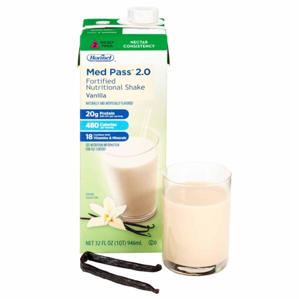 Med Pass? 2.0 Vanilla Nutritional Supplement - 32 oz Liquid Shake for Adults with Vitamin & Mineral Fortification - Image 2