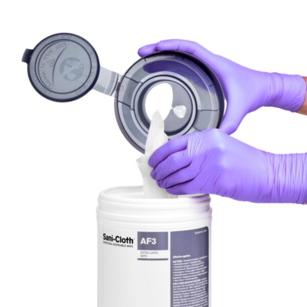 Sani-Cloth AF3 Germicidal Extra Large Disinfectant Wipes - 75 Count Canister - Image 3