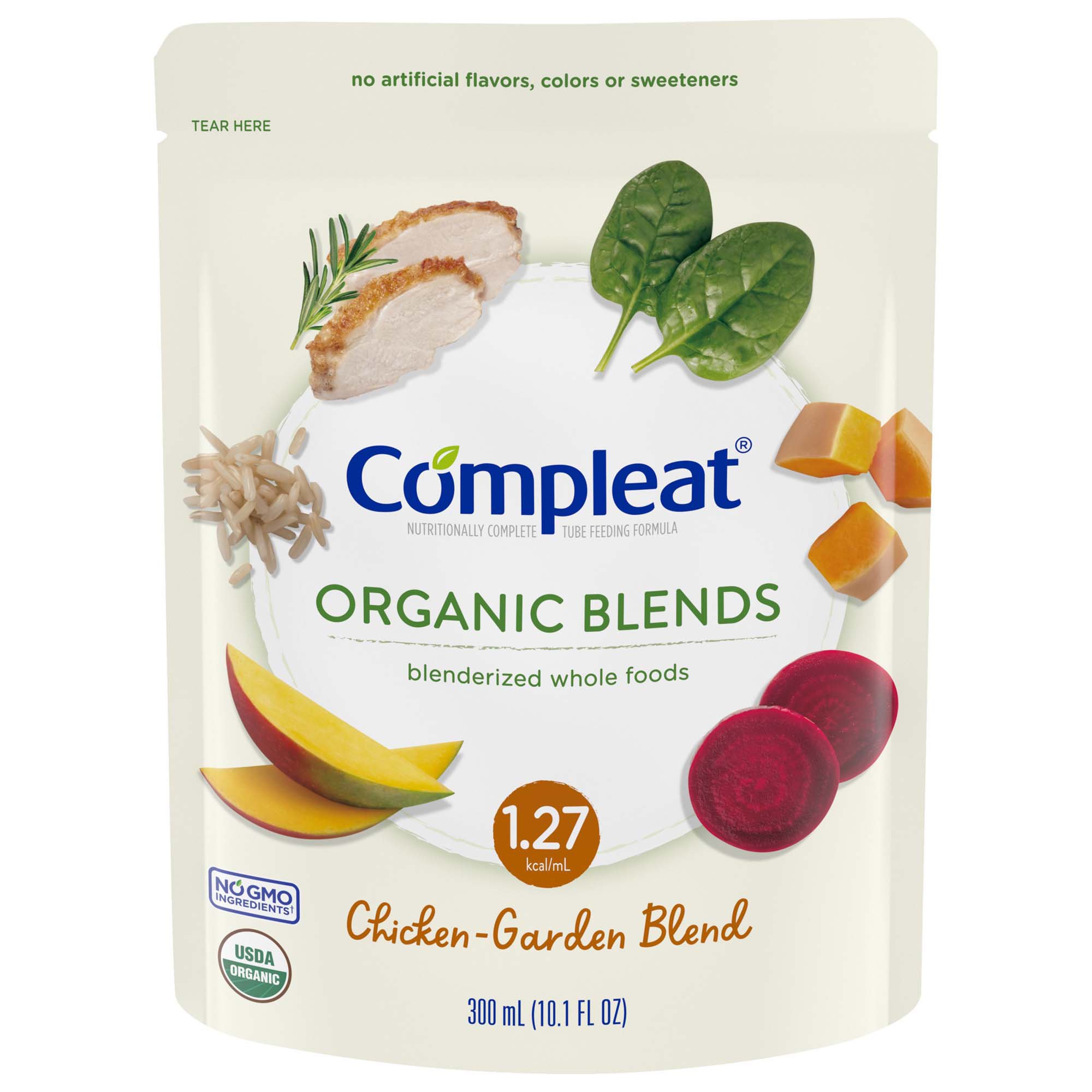 Compleat? Organic Blends Chicken-Garden Liquid Meal Replacement 10.1 oz Pouch