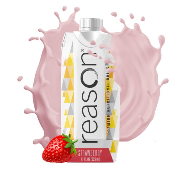 Reason* Strawberry High Calorie Nutritional Drink, 11 oz - Protein & Energy Supplement - Image 9