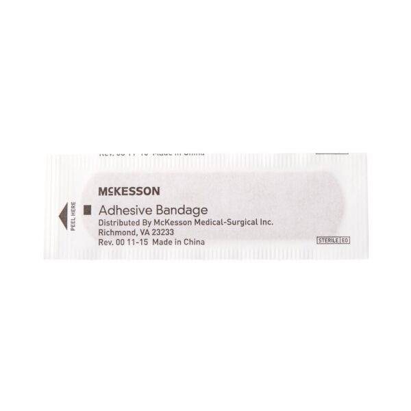 McKesson Tan Adhesive Bandage, 3/4 x 3 Inches, Sterile Fabric Wound Care Solution - Image 3