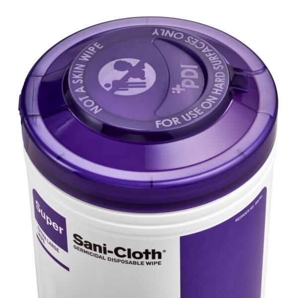 Super Sani-Cloth® Extra Large Germicidal Disinfectant Wipes, 75 Count – Fast-Acting Surface Cleaner for Healthcare and Commercial Use - Image 4