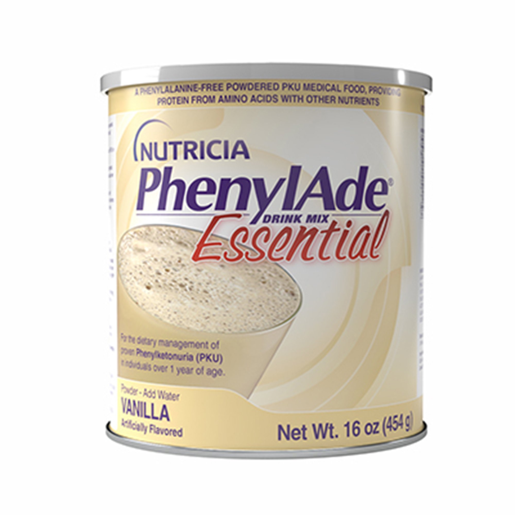 PhenylAde Essential DM Vanilla Canister - Oral Amino Acid Supplement for PKU, 16 oz