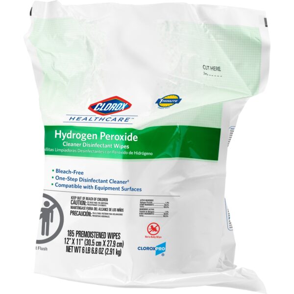 Clorox Healthcare Hydrogen Peroxide Wipes Refill Pouch – Surface Disinfectant Cleaner for Healthcare Settings - Image 2