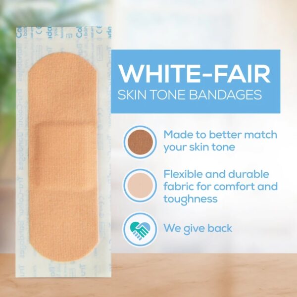 Tru-Colour Skin Tone Beige Fabric Adhesive Bandages * 1 x 3 Inch, Sterile and Waterproof - Image 3
