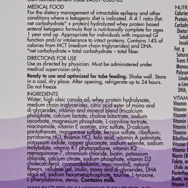KetoVie* Peptide 4:1 Ketogenic Medical Food * 8.5 oz Liquid Oral and Tube Supplement - Image 3